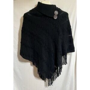 Large shot BoHo western fringe Mock Neck Cottagecore Preppy Versatile shawl C